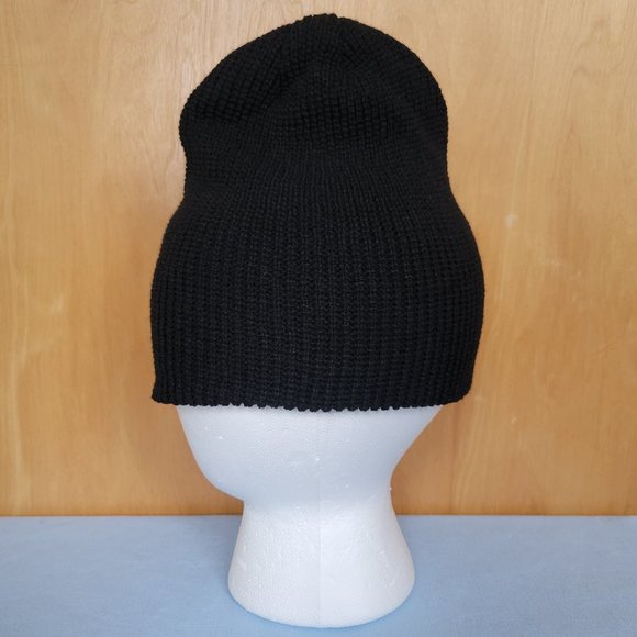 Accessories - Solid Black Beanie Skate Punk Hat Soft Stretch Lightweight All Season Thermal